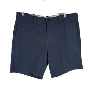 J.Crew Chino Shorts Mens 33 Navy Blue NEW 7 Inch Inseam Stretch Cotton L0923